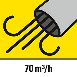Batteridriven luftpump max. 70 m³/h