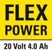 Flexibel kombination - ett kraftfullt 20-V-batteri som passar till flera apparater