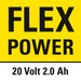 Flexibel kombination - ett kraftfullt 20-V-batteri som passar till många apparater
