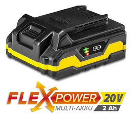 Flexpower-multibatteri, 20 V, 2 Ah