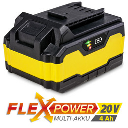 Flexpower-multibatteri, 20 V, 4 Ah