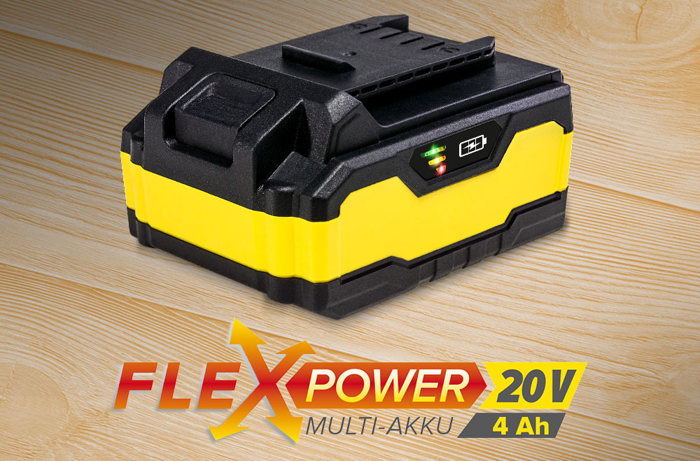 Flexpower-multibatteri, 20 V, 4 Ah