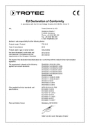 Försäkran om överensstämmelse Luftavfuktare TTK 25 E (INT)