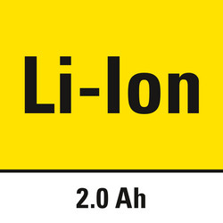 Litium-jon batteri med 2 Ah kapacitet