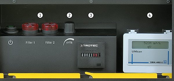 Manövreringselement för luftrengörarmodell TAC 5000 och TAC 6500